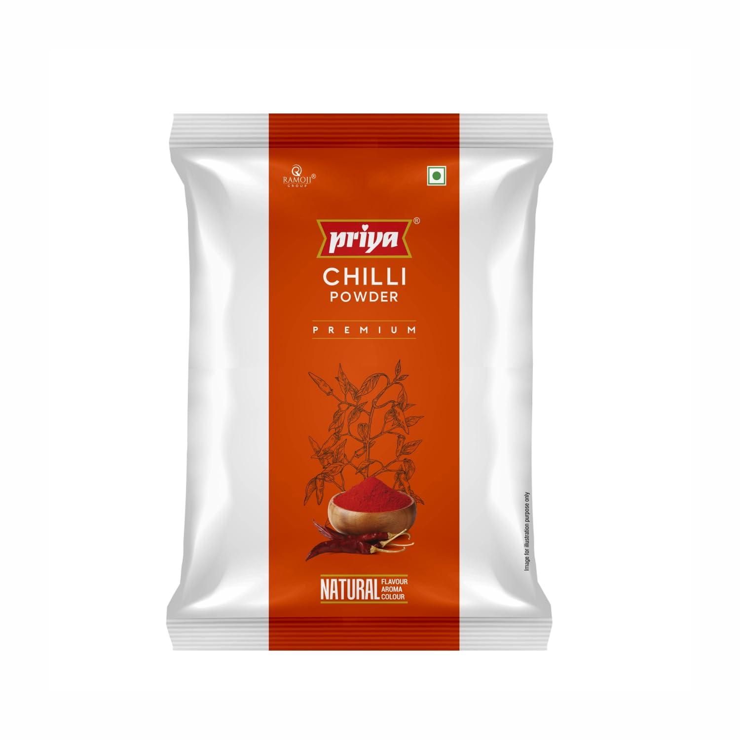 Priya Priya Premium Chilli Powder, 100g (Pack of 4) - Natural Red, Extra Hot -Authentic, Aromatic, Flavourful Spice