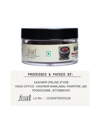 Kashmir ONLINE STORE Kashmir Online Store Original Saffron - Natural & Pure Finest Grade Kashmiri Kesar For Pregnant Women, Cooking, Face & Skin. (5Gm)