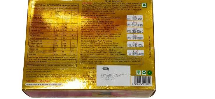 SSF SSF Karachi Fruit Biscuits Cookies, 400g - Pack of 2