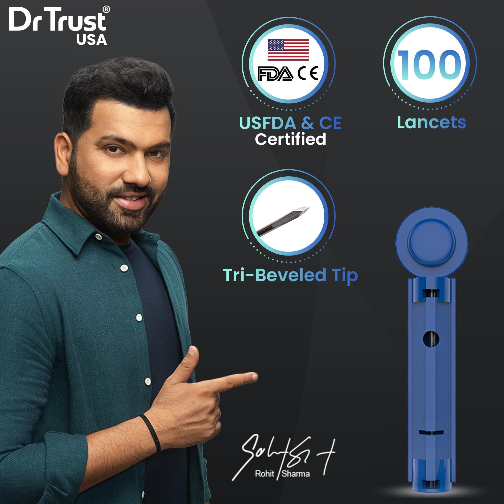 Dr Trust Dr Trust USA Glucometer Lancing Device Lancets, Glucose Meters Test Pen Needles For Blood Sugar Testing (Pack of 1000) - 9010