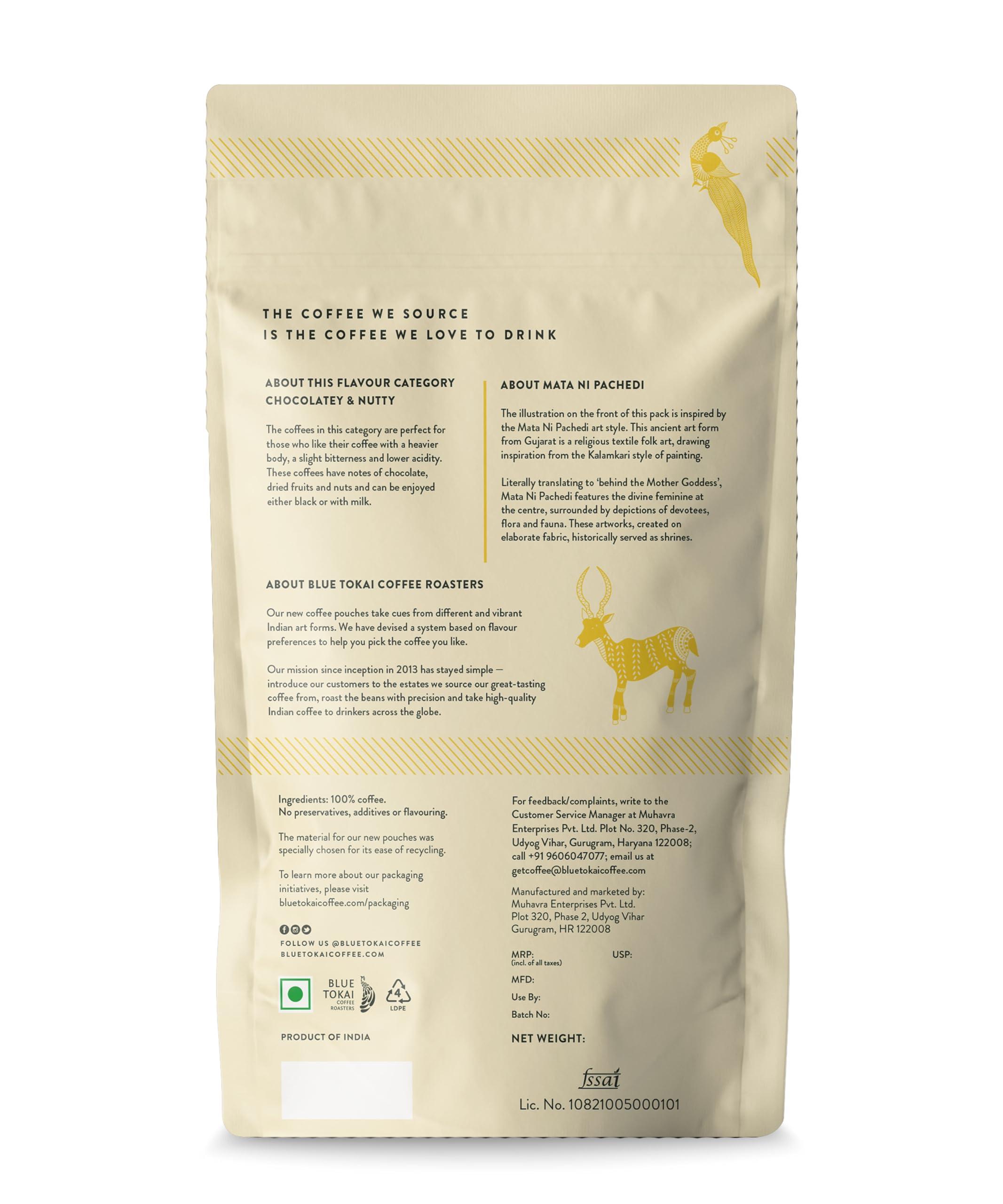 Blue Tokai Coffee Roasters Blue Tokai Coffee Roasters Kolli Berri Estate - Medium Dark Roast (Turkish Grind) 250g | Made With 100% Specialty Grade Arabica Freshly Roasted Ground Coffee, Bag