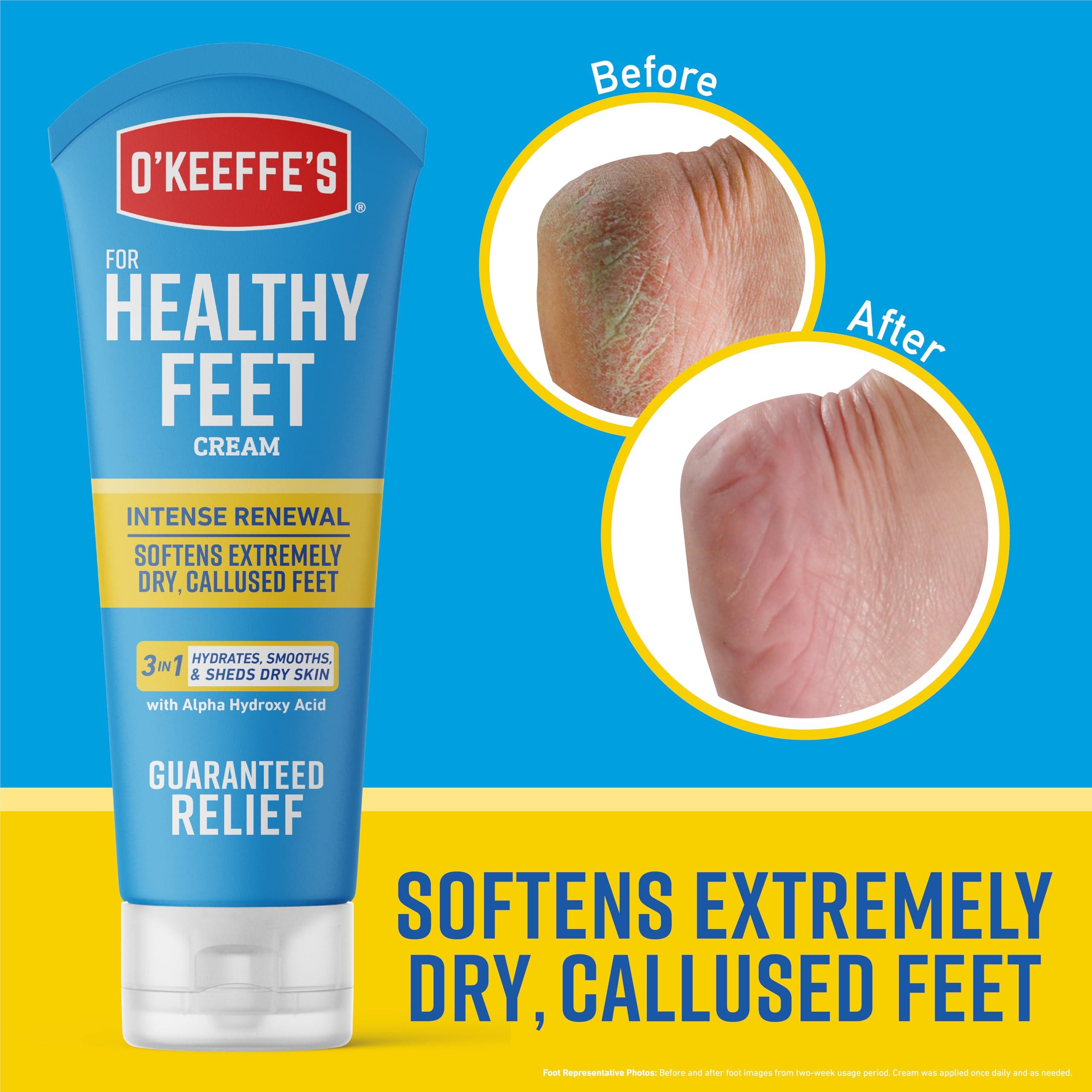 O'Keeffe's O\'Keeffe\'s K0400008 Healthy Feet Exfoliating Foot Cream, 3 ounce Tube