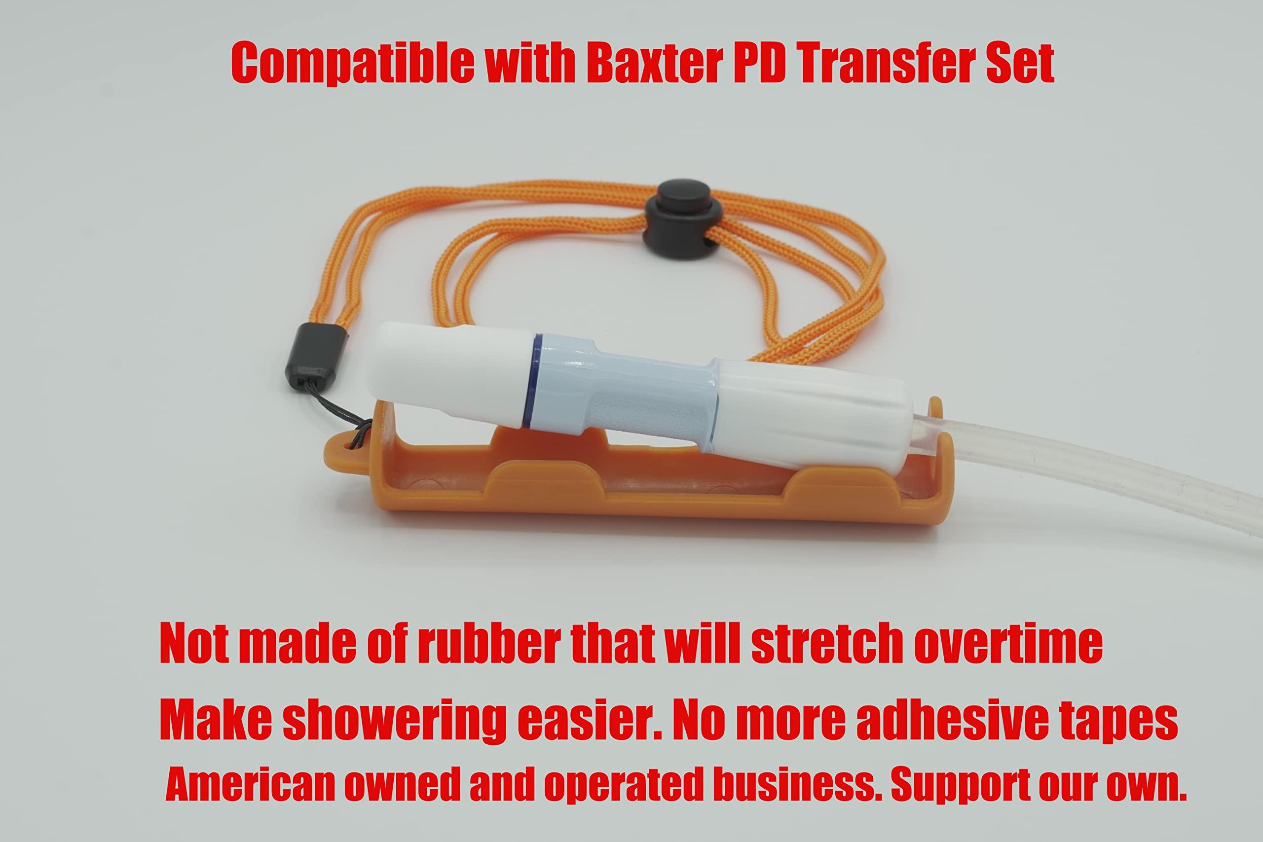 MandMcares MandMcares Peritoneal Dialysis Transfer Set Holder For Baxter-Protective Pd Accessories,Adjustable Neck Cord-Wearable Storage For Safety,Support-Stabilization-Secure,Comfortable Fit Patented(Orange)