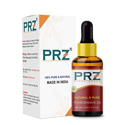 PRZ PRZ Pomegranate Seed Cold Pressed Carrier Oil - Pure Natural & Therapeutic Grade Oil for Aromatherapy Body Massage, Skin Care & Hair Care, 15 ml