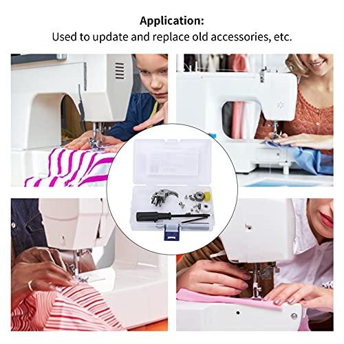 cigemay Roller Presser Foot, Presser Foot Tool Kit Walking Foot Almighty Replacement for Beginners