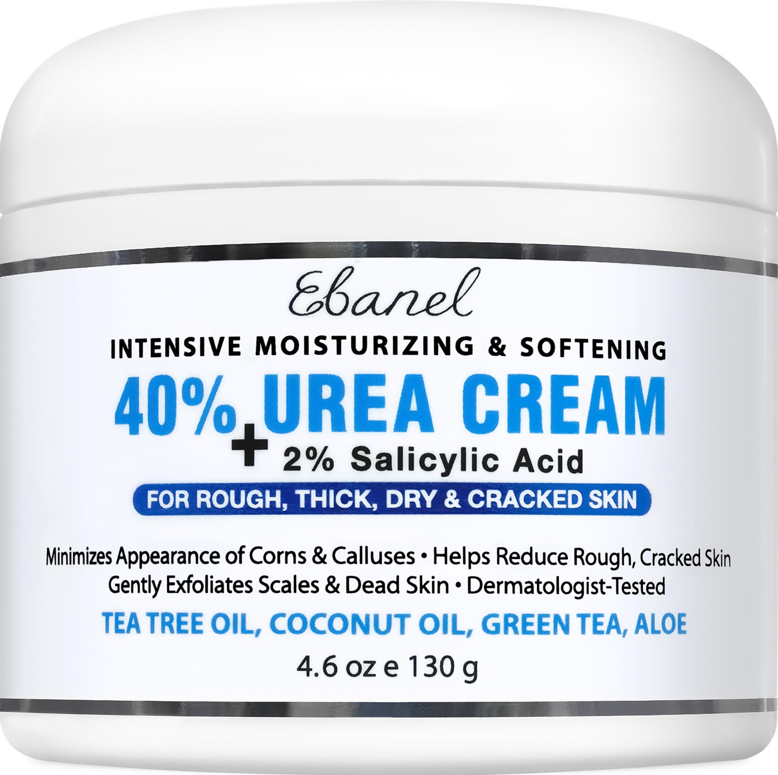 Ebanel Ebanel Urea Cream 40% Plus Salicylic Acid 4.6 Oz, Callus Remover Hand Cream Foot Cream For Dry Cracked Feet, Hands, Heels, Knees, Intensive Moisturizes & Softens Skin, Exfoliates Dead Skin