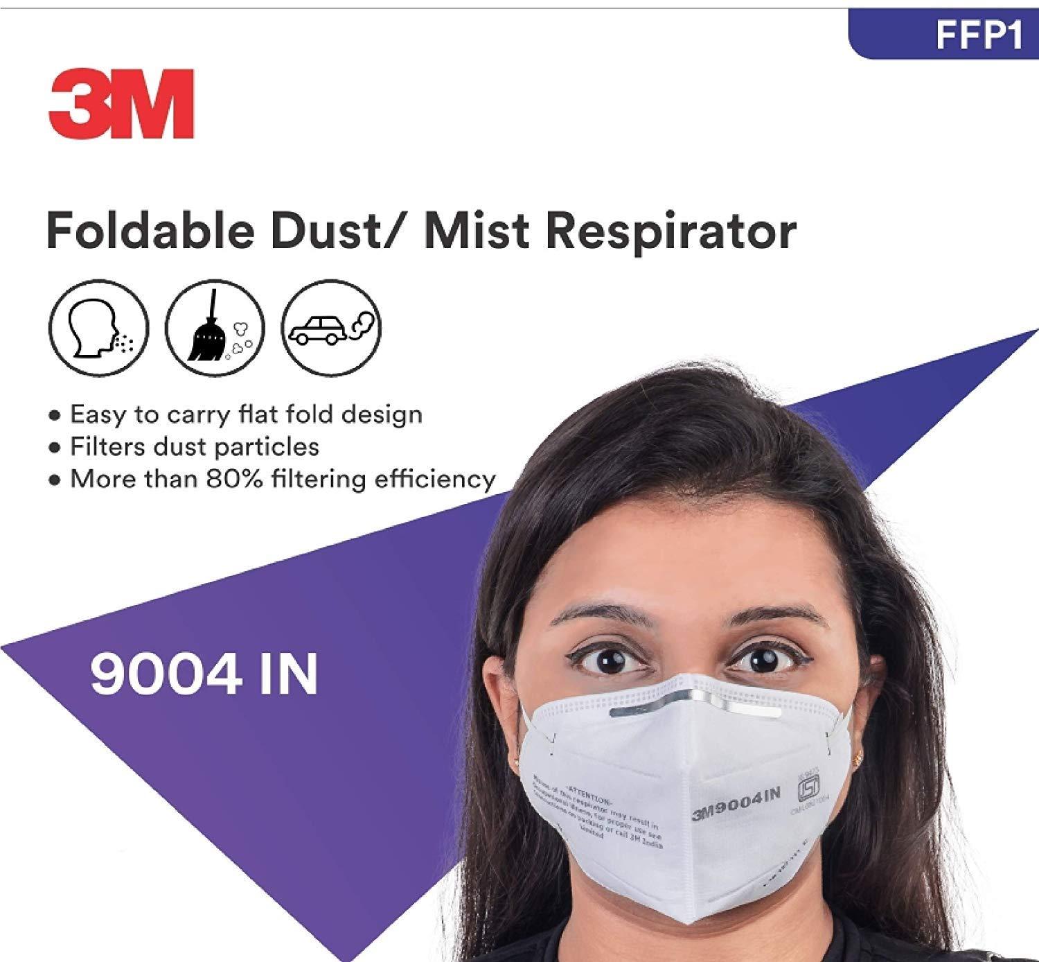3M 3M Antipollution Dust/Mist Riding Respirator (White) -Pack of 50