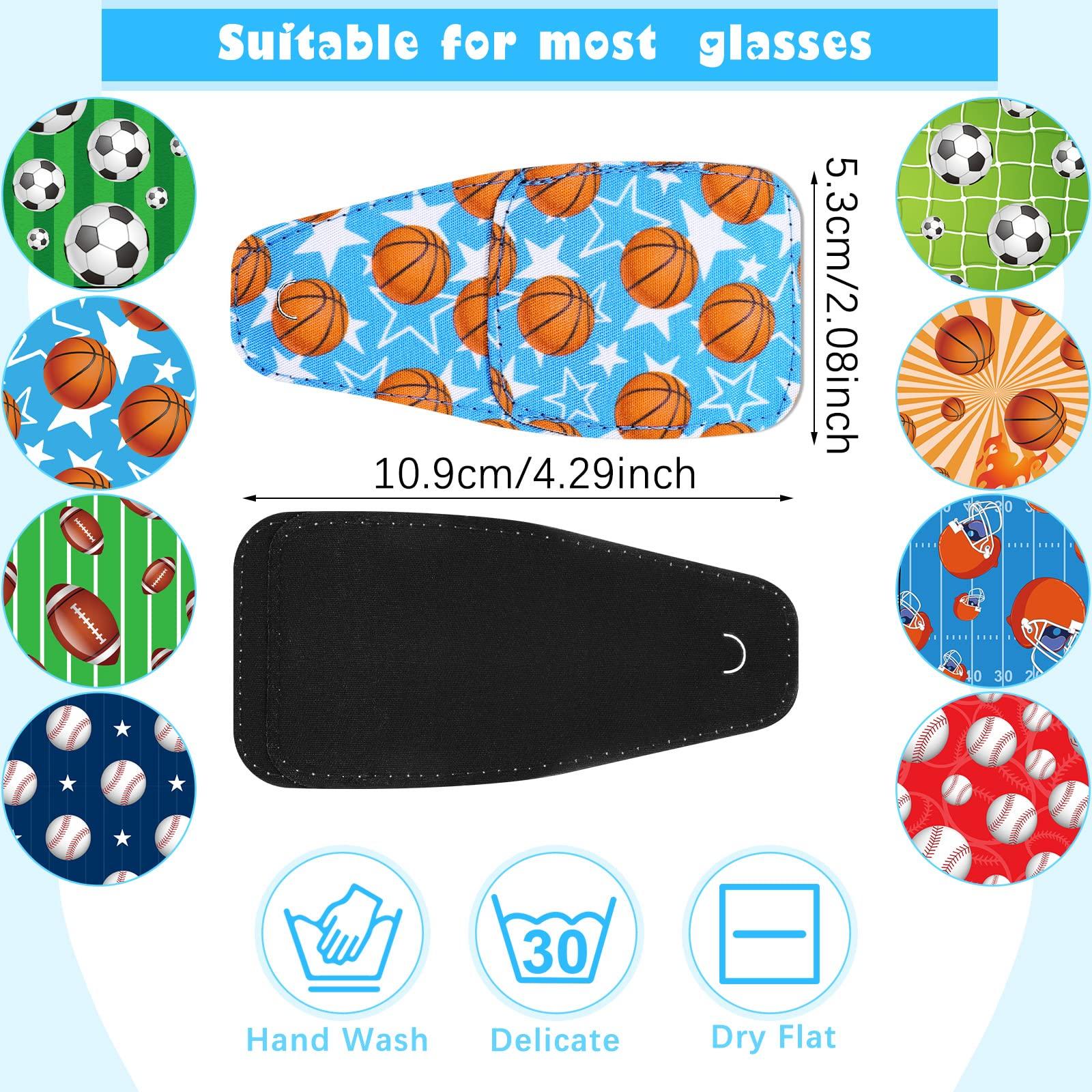 Treela Treela 8 Pcs Eye Patches for Kids, Eyepatch for Glasses to Cover Either Eye Cartoon Eye Patching Fabric Patch for Kids Boys Girls (Ball Style)