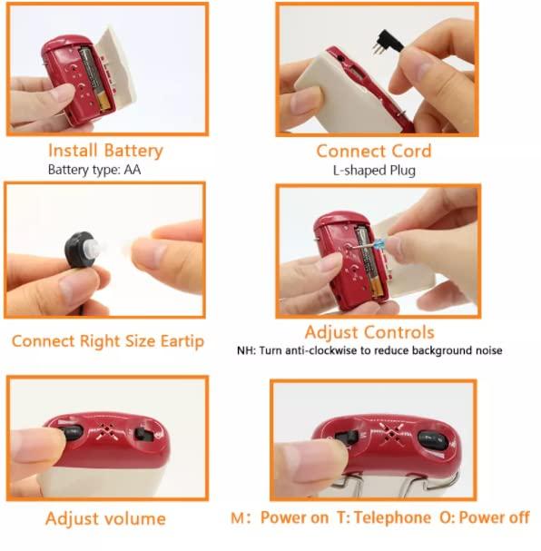 Aika Aika Both Ear Hearing Aid Pocket Model Machine for upto 50% Hearing Loss People with Good Sound Quality (With 3 Month Warranty and Free Special Power Kit Worth 499/-)