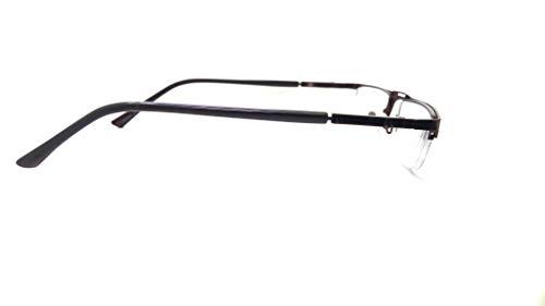 N Specs N Specs near reading glasses +2.25 power rectangle square brown colour metal half frame with unbreakable fiber glasses