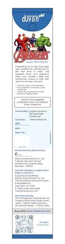 DUVON Duvon Plus Marvel Avenger Series toothbrush - Captain America and Iron Man (Pair of 2)