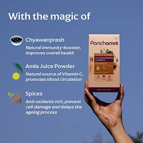 Panchamrit Panchamrit 100% Natural Chyawanprash Gummies - 30 Gummies(Pack of 2) | Boosts Immunity & Energy Levels along with Anti-ageing benefits | With 18+ Ayurvedic herbs & Vitamin C rich Amla For Kids & Adult