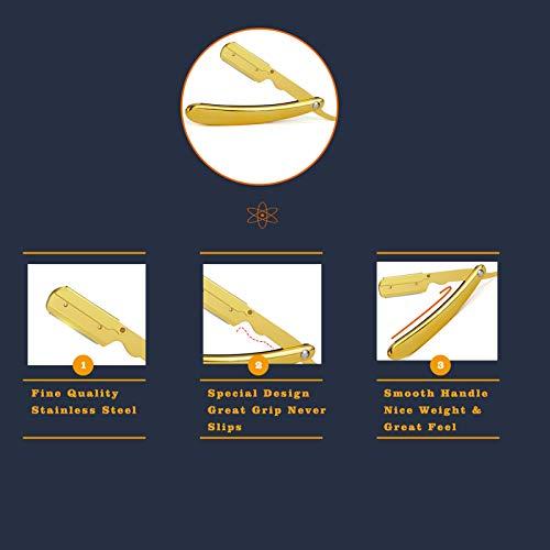 SENEMO Straight Edge Barber Razor Professional Premium Wooden Salon Folding Men's Manual Shaver Cut Throat Shavette