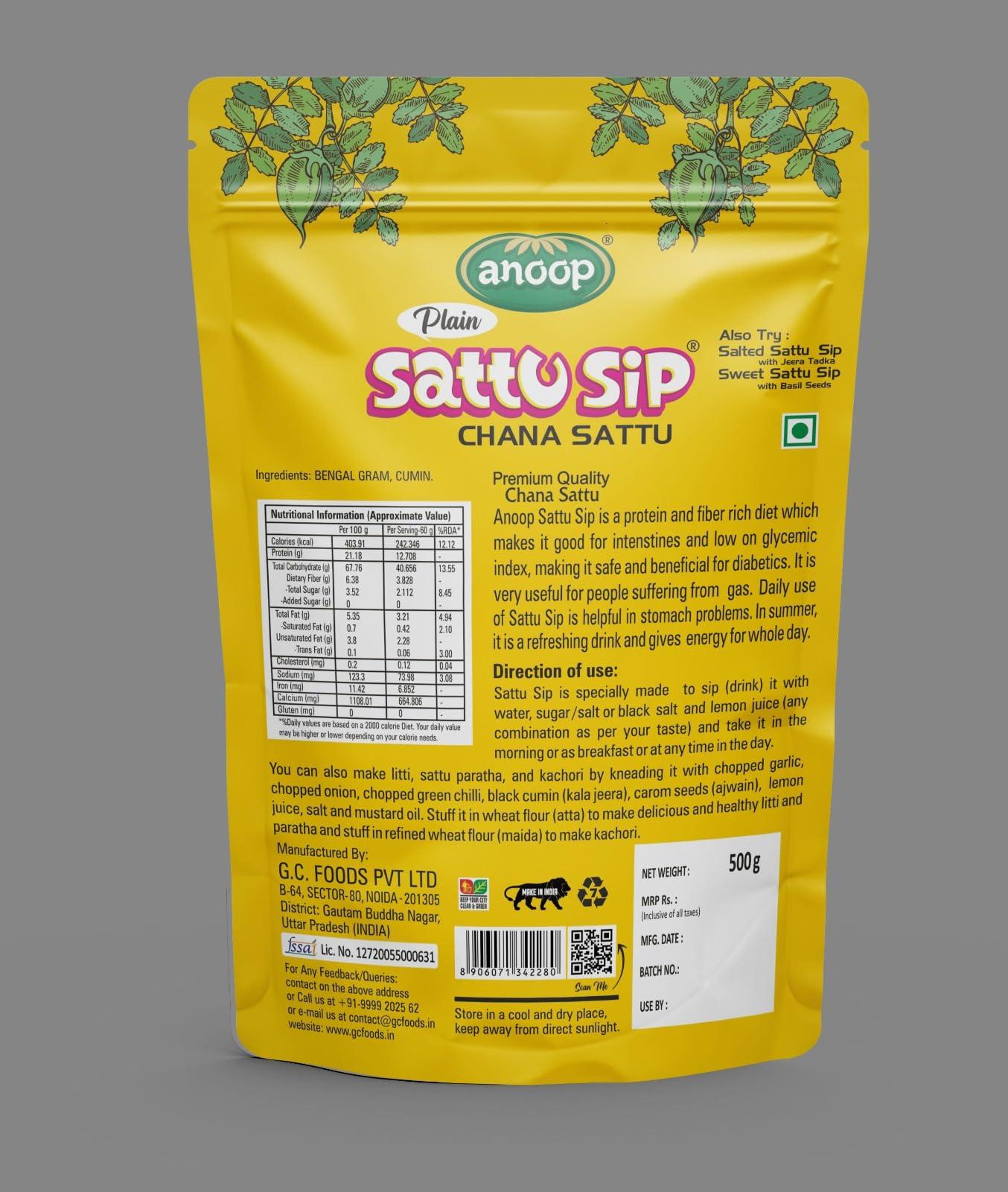 Anoop Anoop Sattu (Channa Sattu Sip) (500gms*4) Pack of 4 (2kg)