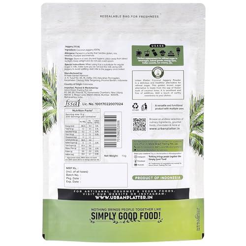 urban platter Urban Platter Coconut Jaggery Sugar Powder, 1Kg [Low GI | Rich in Minerals | Natural Sweetener]