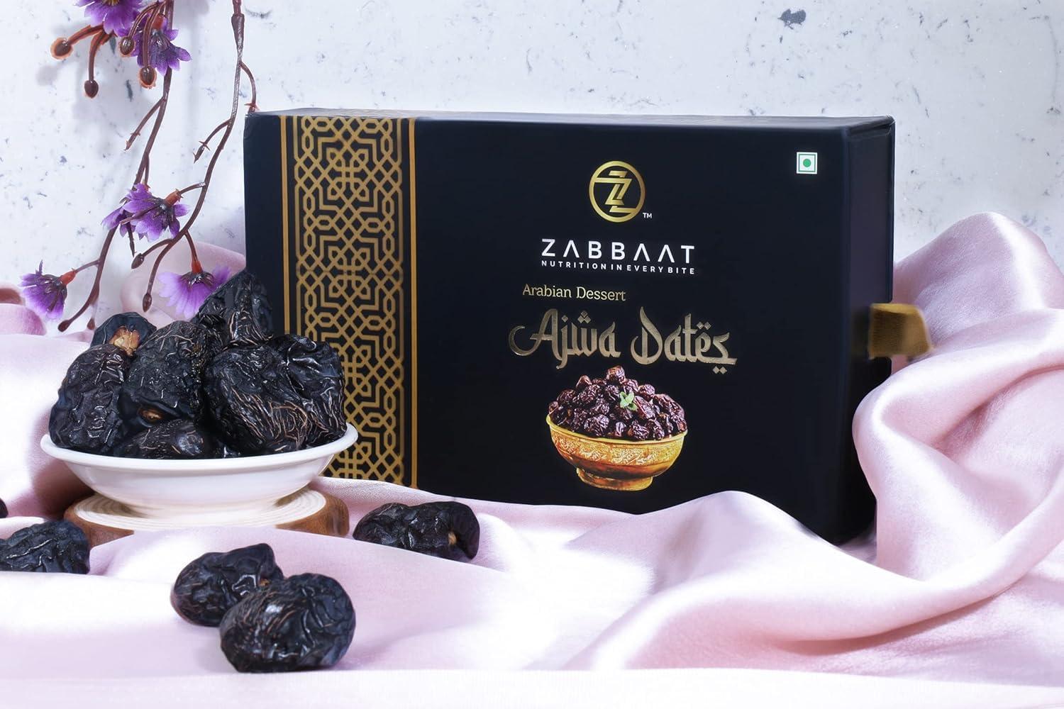 ZABBAAT ZABBAAT Ajwa Dates 400Gm|Dates In Fresh (Khajur/Khajoor)|Dry Dates|Black Dates|Ajwa Dates Original Arabian Dates|Dates Dry Fruits|Ajwa Khajoor Dry Dates|Khajoor Dates Pack Of 1 (400 Gm Pack)