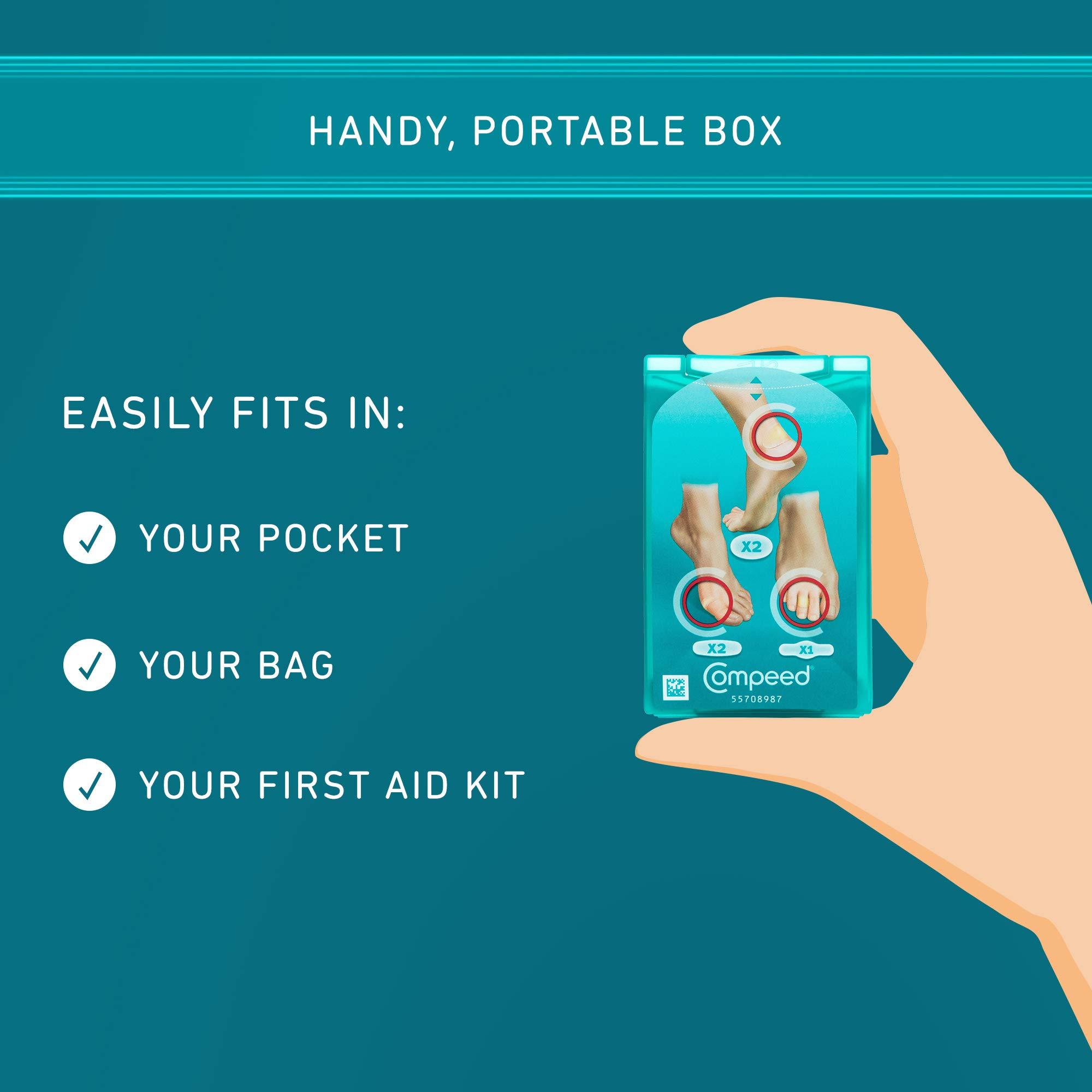 Compeed Compeed Blister Bandage For Foot, Toe, Finger Rubbing Protection, Breathable Foot Protector Hydrocolloid Bandage, 5 Mix Patches Pack