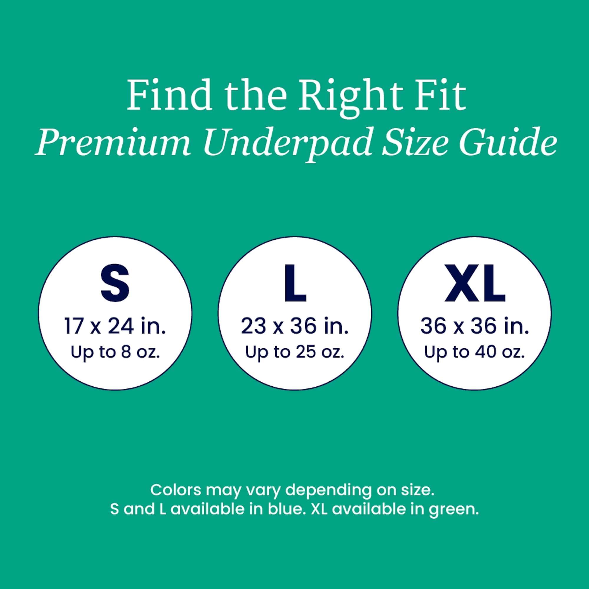 NorthShore NorthShore Premium Blue Disposable Underpads (Chux), Large Size 23 x 36, Pk/25