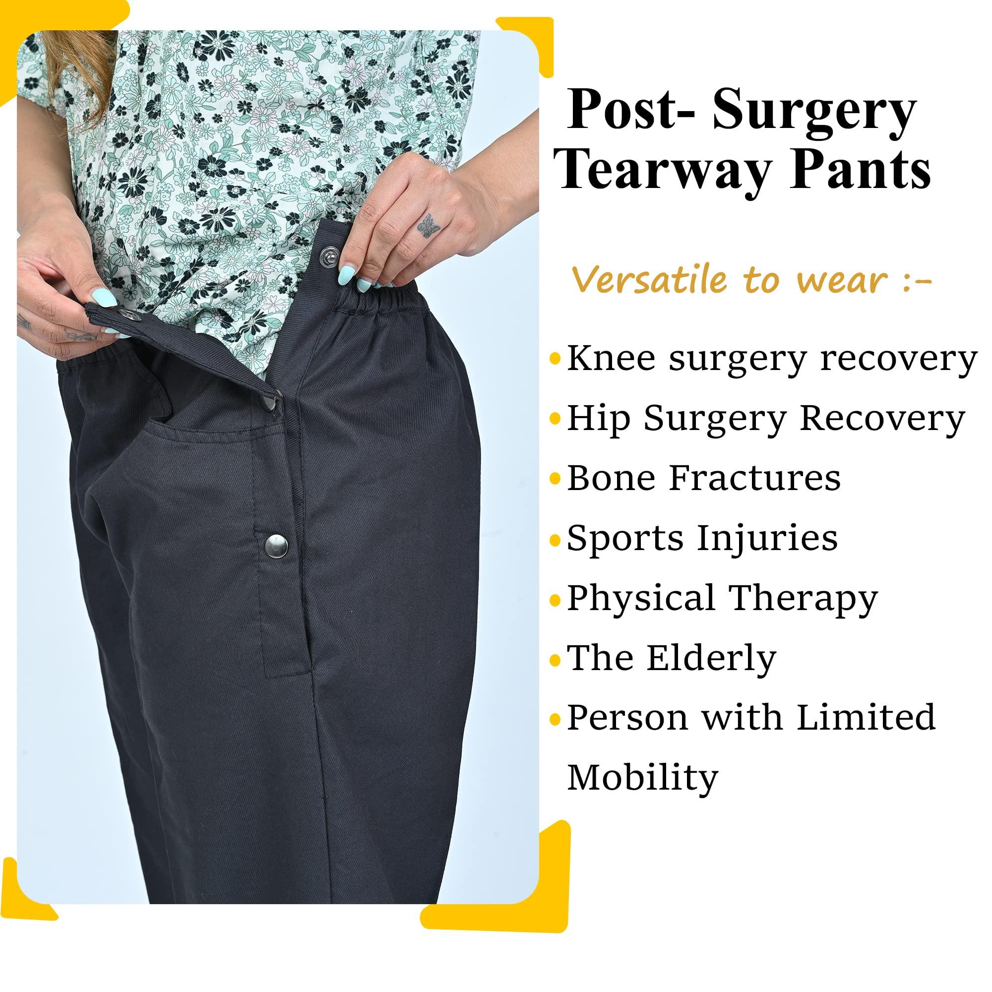 SEAL EASE SEAL EASE Women Adaptive Open Back Wheelchair Pants Assisted Trouser for Disabilities. (SE1015) Black