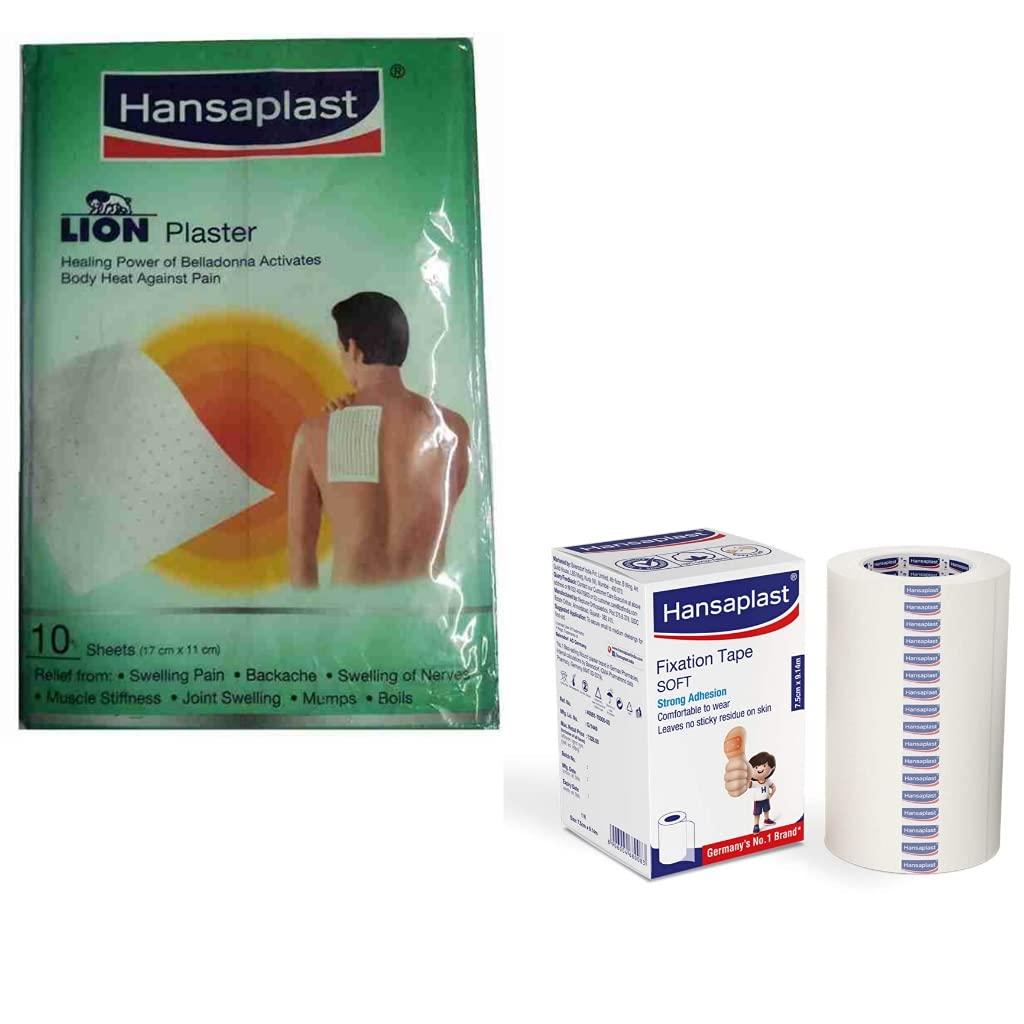 Hansaplast Hansaplast Combo of Hansaplast Lion Plaster + Hansaplast 7.50 cm x9.14m Fixation Tape