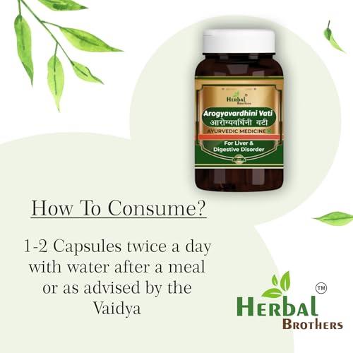 HERBAL BROTHERS HERBAL BROTHERS Arogyavardhini Vati Tablets - Ayurvedic Medicine with No Side Effects| 300 Mg | 120 Tablets,Pack of 1