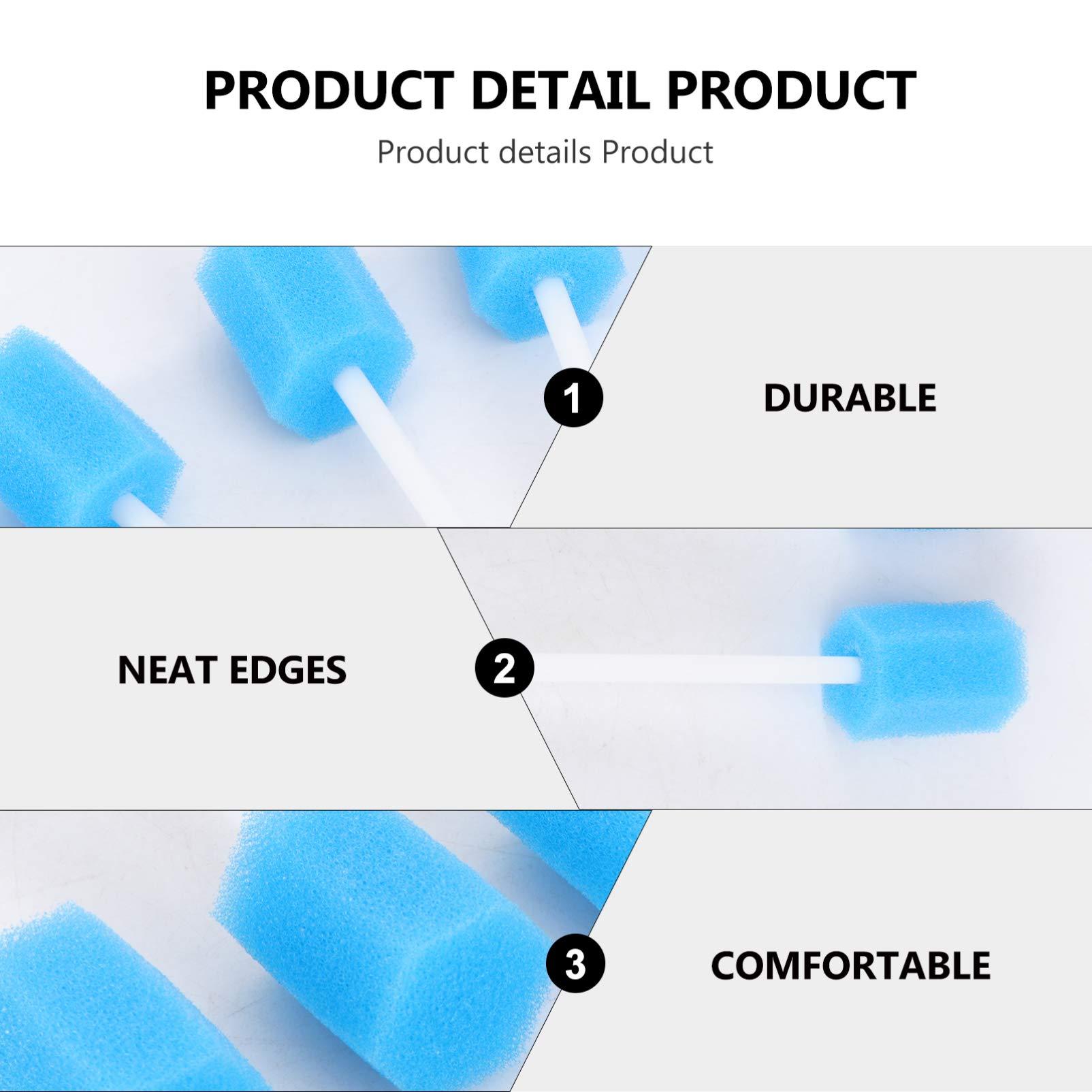 HEALLILY Mouth Oral Swabs Sponge Unflavored Sterile Oral Oral Cavity Cleaning Sponge Swab Dental Swabsticks for Mouth Cleaning 100pcs