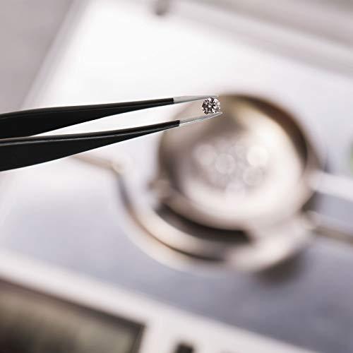 Mudder 3 Pieces Tweezers for Ingrown Hair Stainless Steel Pointed Blackhead Remover Precision Eyebrow and Splinter Removal Tweezers (Black)