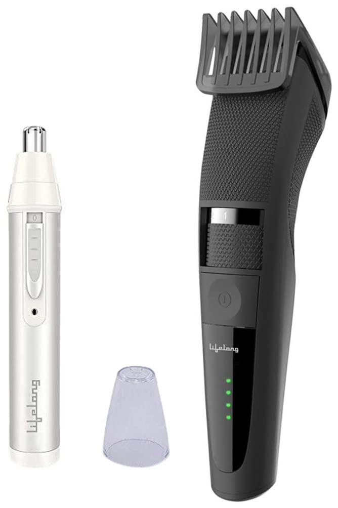 Lifelong Lifelong Beard Trimmer|Quick Charge (2 Hours)|Runtime: 60 Min|20 Length Settings|Cordless|USB Charging (LLPCM07) & LLPCM03 Rechargeable Nose & Ear Trimmer; 40 Minutes Runtime - Grooming Combo