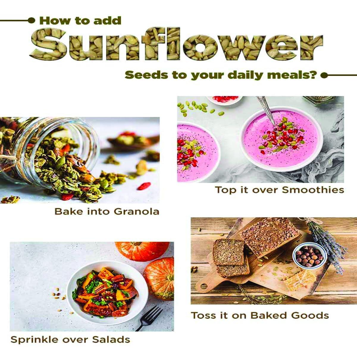 Avenn Avenn Organic Sunflower Seeds Without Shell | Dry Seed for Eating | Premium Raw Healthy Snack for Skin | Rich In Protein & Vitamin E Superfood | Diet Food (300 GM)