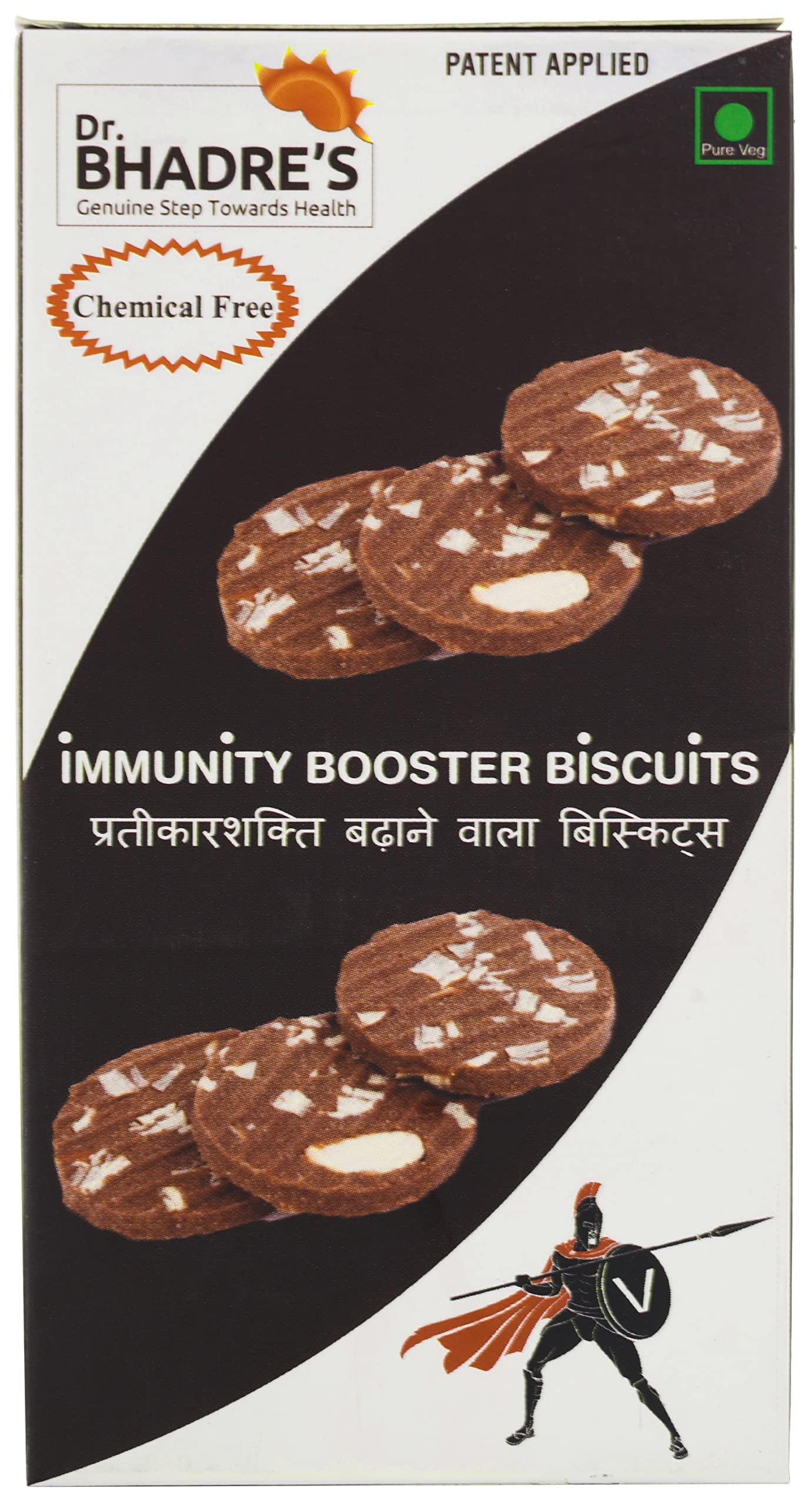 DR. BHADRE\'S DR. BHADRE\'S Immunity Booster Biscuits ( Pack of 1,180 gm X 1 ) with Mix of Tulsi Giloy Ashwagandha Pimpali | No Maida Chemical Free