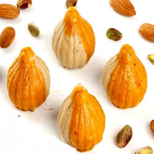 Ghasitaram Gifts Ghasitaram Gifts Sweets Ganesha Chaturthi Gifts Modaks Sugarfree Mango Twin Kaju Modaks 400 GMS