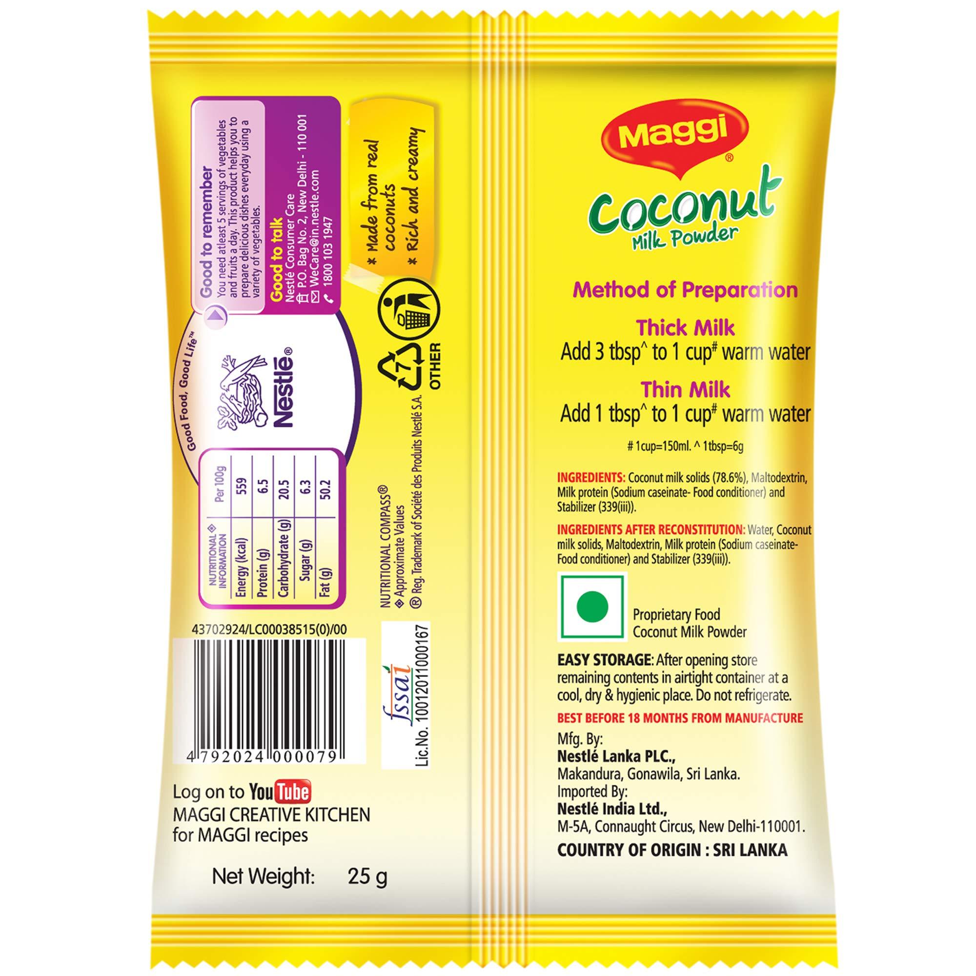 Maggi Maggi Coconut Milk Powder, 25g [Pack of 10]