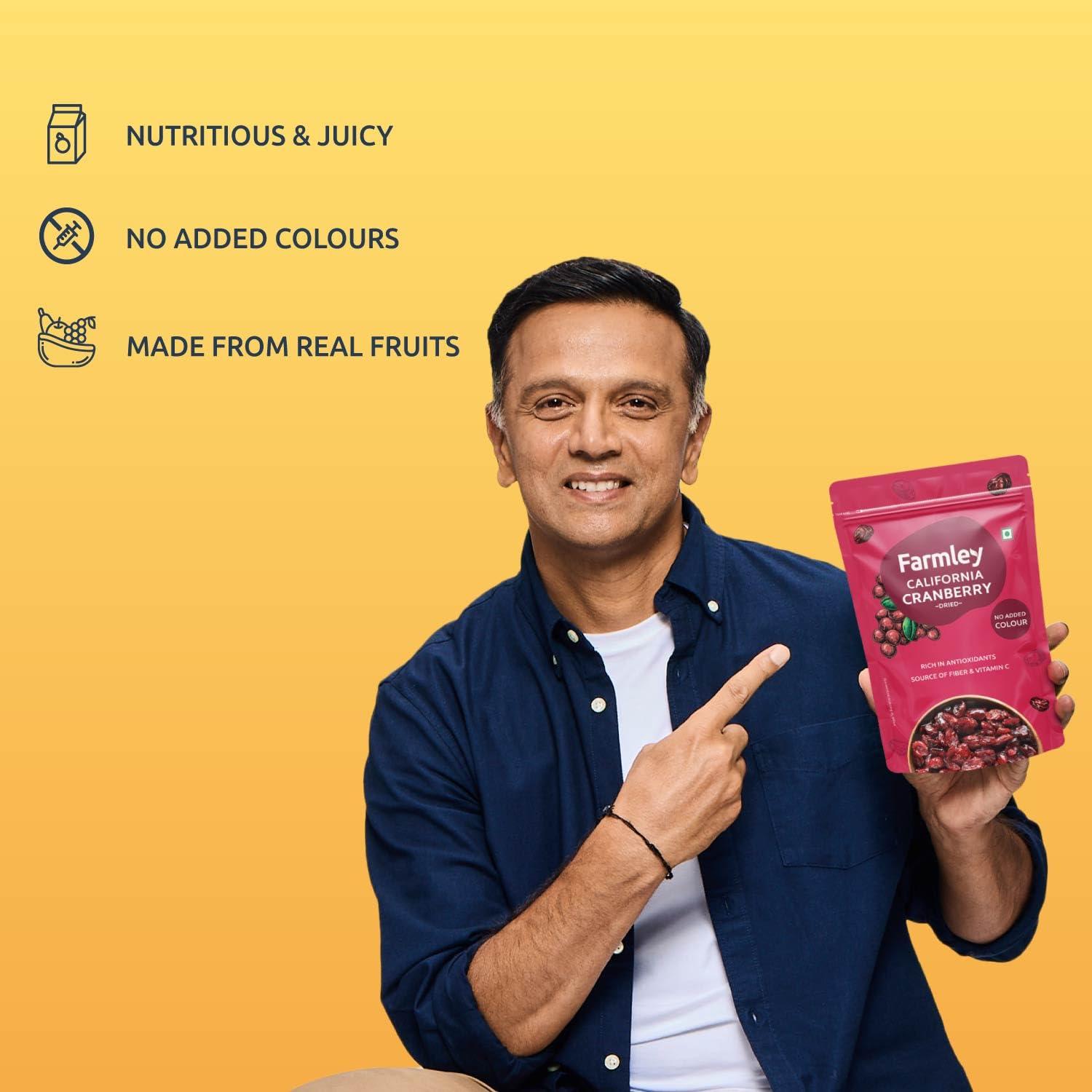 Farmley Farmley Canadian Dried Cranberry I 200 gram I Dry Fruit, Berries, High Nutrient and Antioxidant No Added Preservatives (Pack Of 5, Pouch)