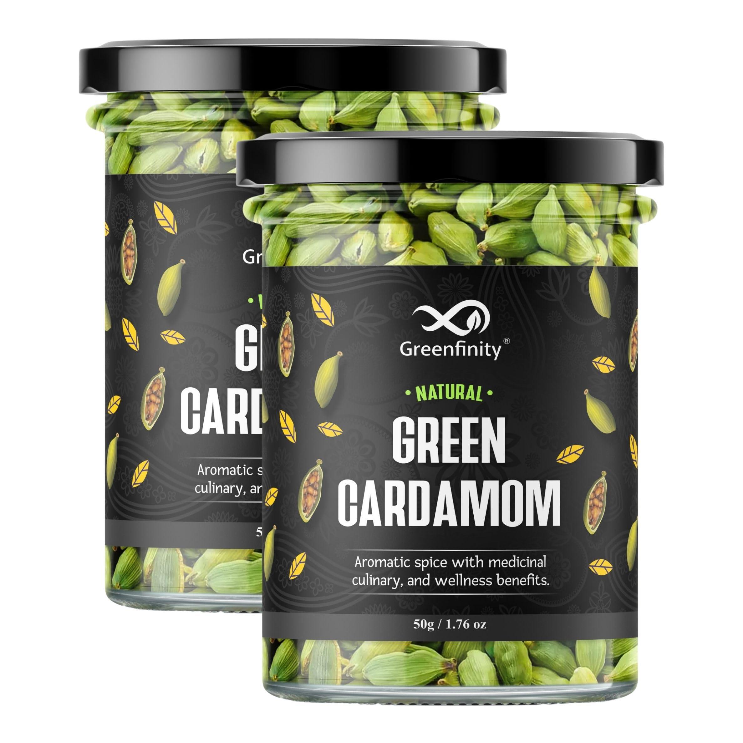 GreenFinity GreenFinity Cardamom Green Whole - 50 grams, Grade - 8mm, (Buy 1 Get 1 Free).