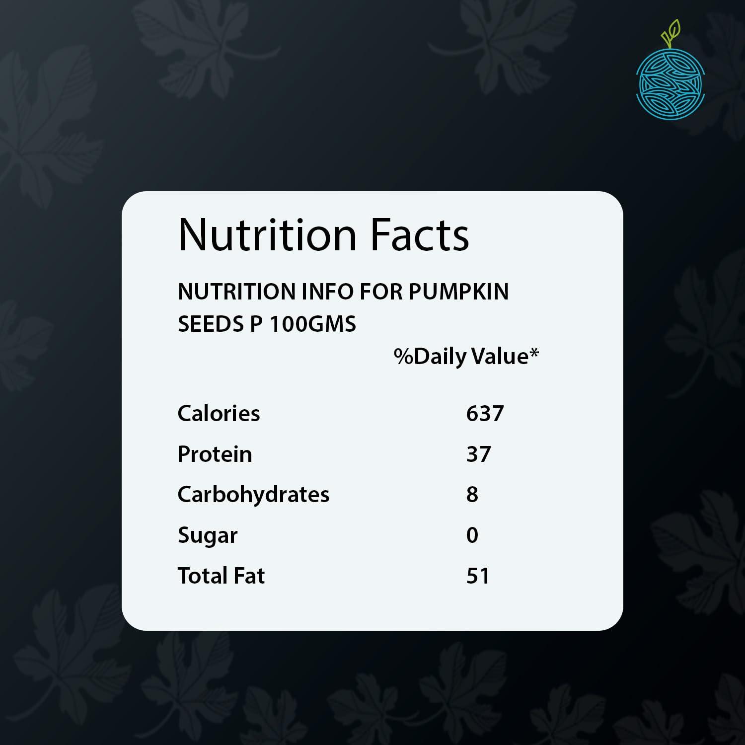 Fruits Of Earth FRUITS OF EARTH 100% Natural Premium Pumpkin Seeds (100 Grams - Pack of 1) | High in Fiber & Boosts Immunity | Supports Digestive Wellness & Bone Health | Rich in Magnesium & Antioxidants | Roasted & Nutritious Seeds