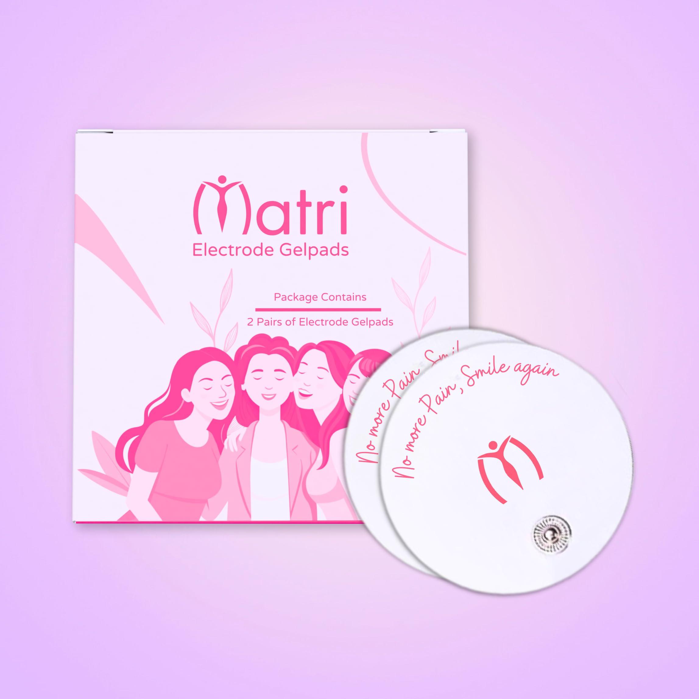 Matri Matri Electrode Gelpads, Set of 2, Health & Personal Care, Wearable, Drug-Free, Non-Invasive, Pain Relief, For Matri - Menstrual Pain Relief Device, No Side Effects