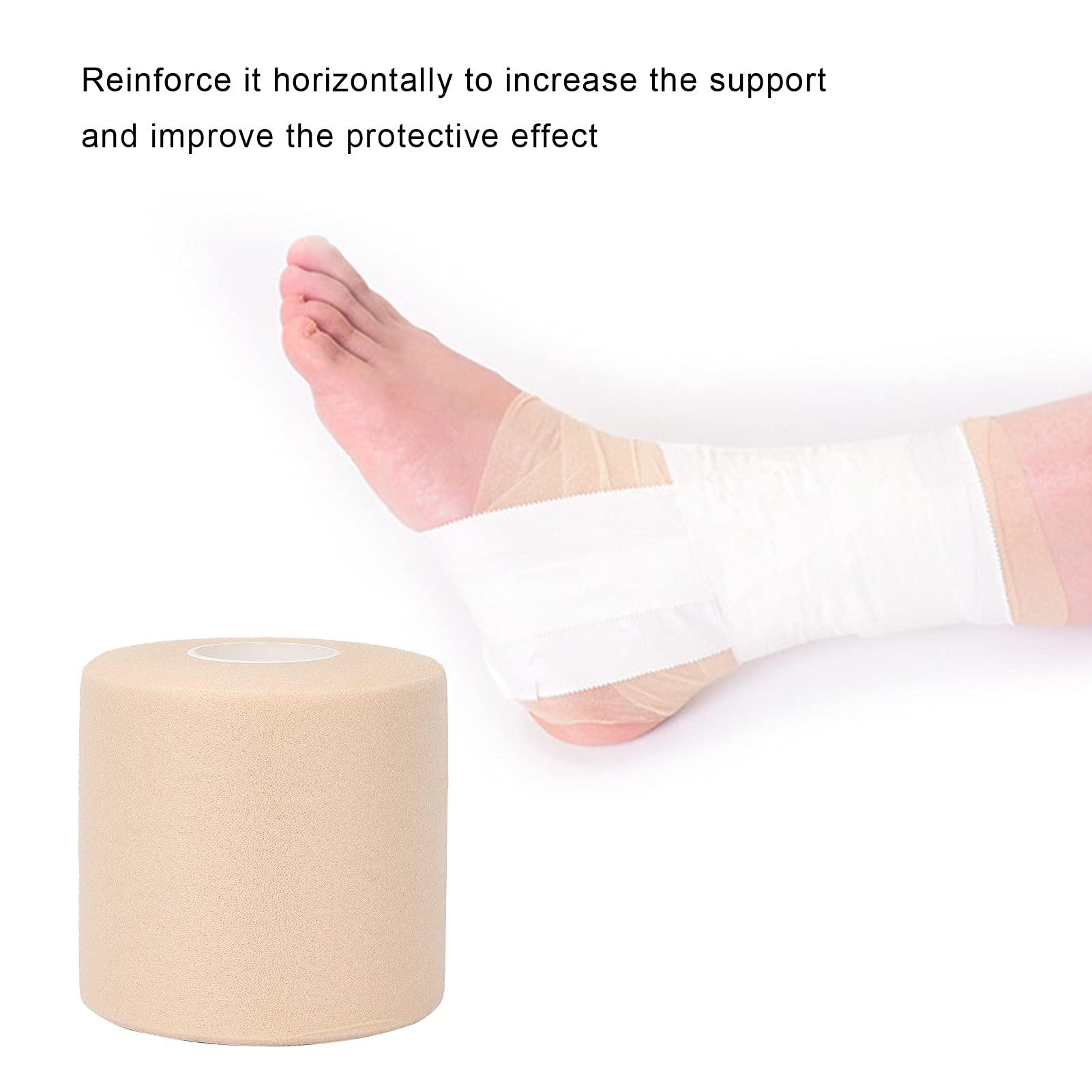 Shanrya Athletic Foam Tape, Skin Friendly Foam Underwrap Bandage Wide Application Pre Wrap Athletic Tape for Elbow Knees Ankles for Athletic