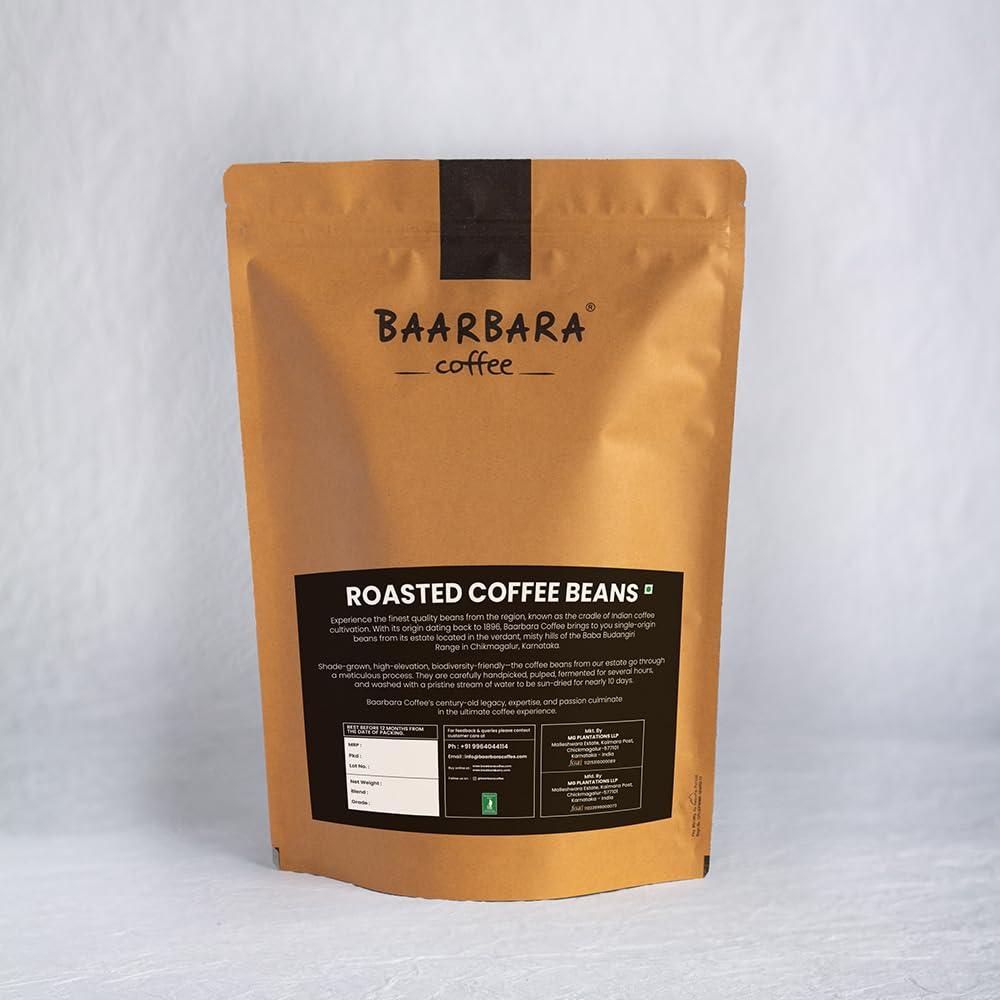 BAARBARA BERRY Baarbara Coffee|Roasted Coffee Beans 80% Arabica, 20% Robusta| Chikmagalur Farms -1KG