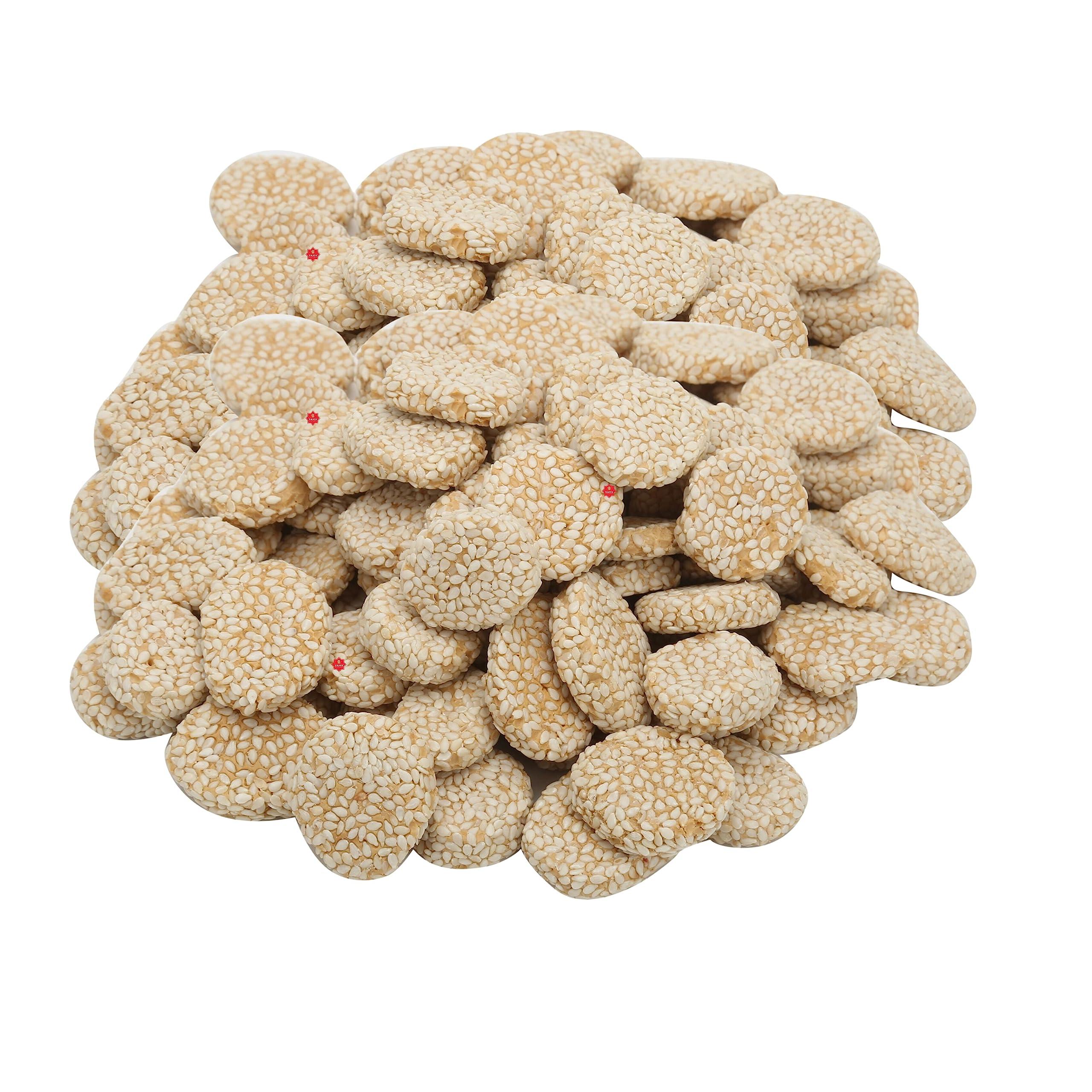 SAHU GAJAK BHANDAR SAHU GAJAK BHANDAR Gud Revdi 750g | Revdi | Gud Rewadi | Sesame Candy | Gur Revri | Jaggery Sweets | Reori | Gajjak Revari | Gazak Reveri