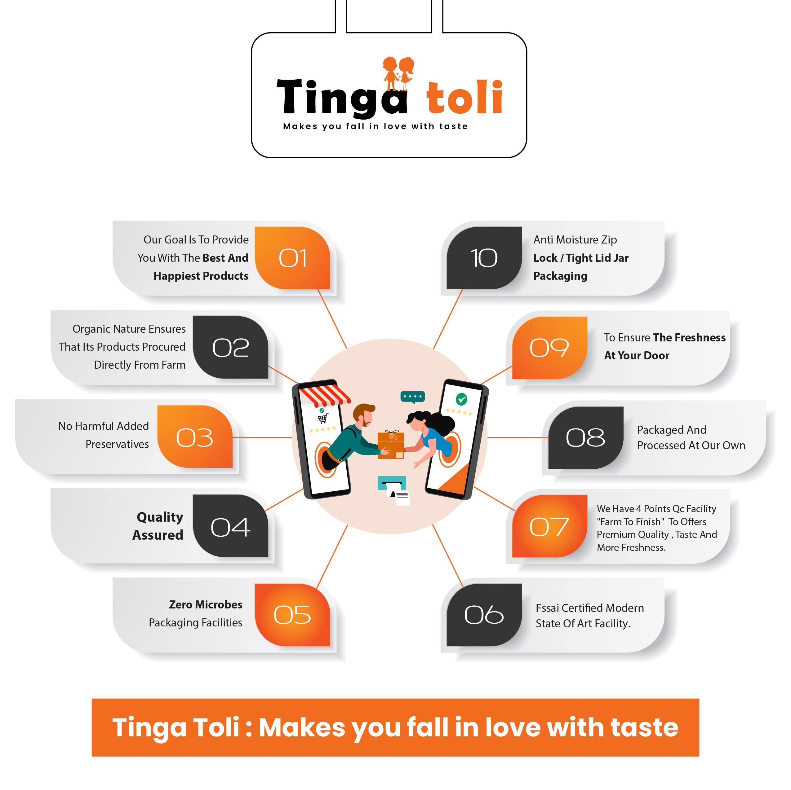 Tinga toli TINGA TOLI Combo of Special Mini Bhakarwadi 250gm & Big Bhakarwadi 200gm|Total 450gm |Jar Pack|Snacks Crunchy, Light and Flavourful|Indian Namkeen|Traditional Style Bhakarwadi Gujrati Mini Bhakarwadi