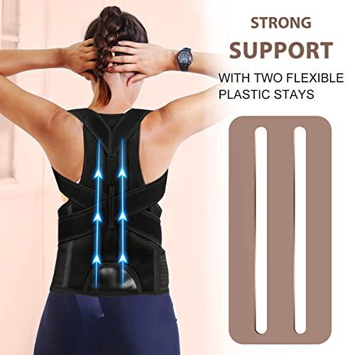ELEBAE ELEBAE Unisex - Lumbar Support Plus Size Back Support Medical Double New Fully Adjustable Back Brace for Posture Correction and Back Pain Support (X-LARGE)