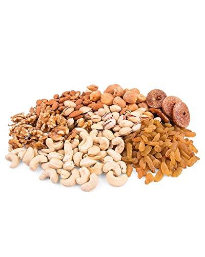 VEDIC WELLNESS VEDIC WELLNESS 100% Natural Premium Mix Dry Fruits | Almonds Cashew Kishmish Apricot Black Raisins Dried Kiwi | Gift Hamper for Every Occasion Fresh and Healthy Dry Fruits (500g)