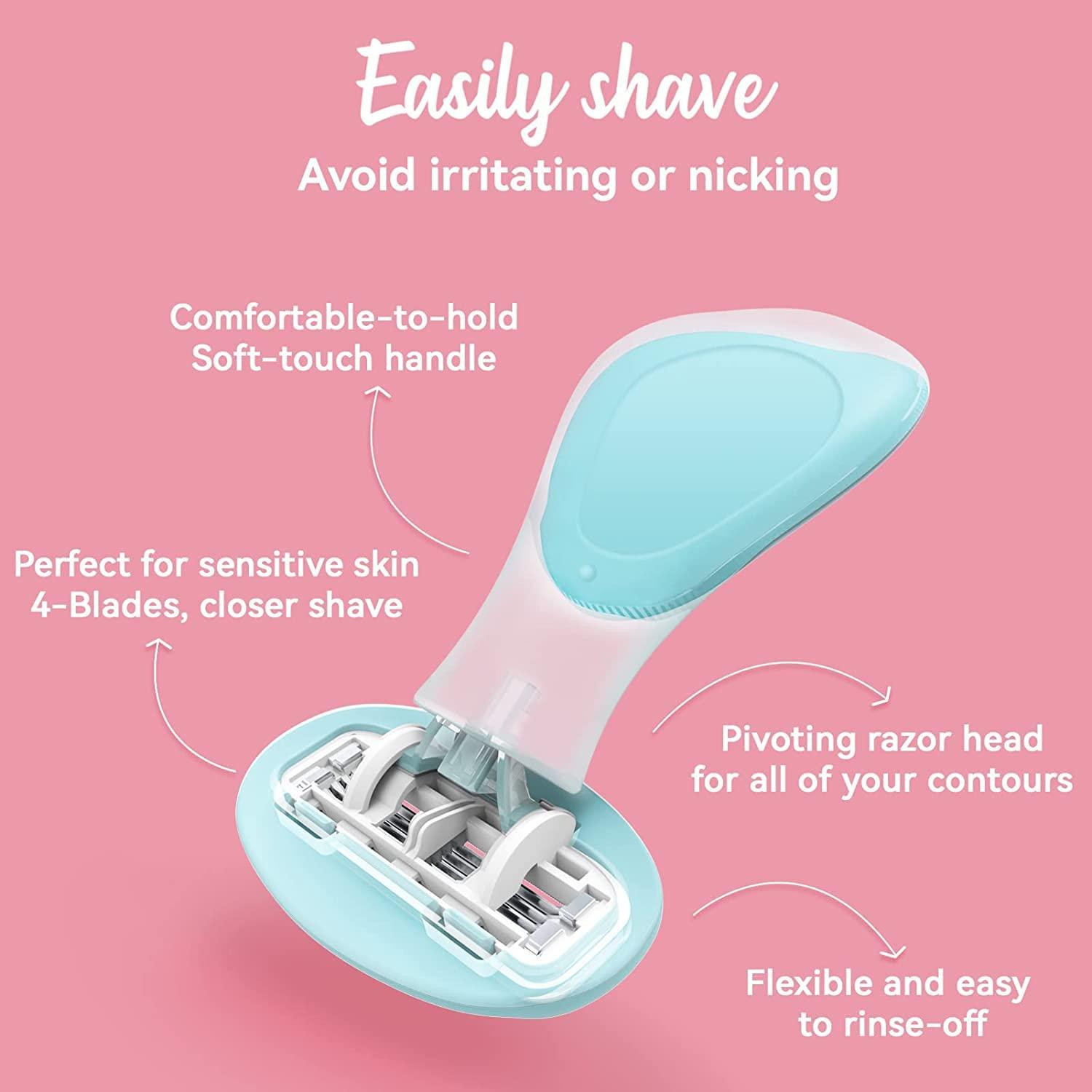 Excefore Excefore Razors for Women, Portable Bikini Trimmer Girls, Wet/Dry Body Shaver Groomer, Manual Body Shaving Tool for Arms Legs Body Armpits Shaving