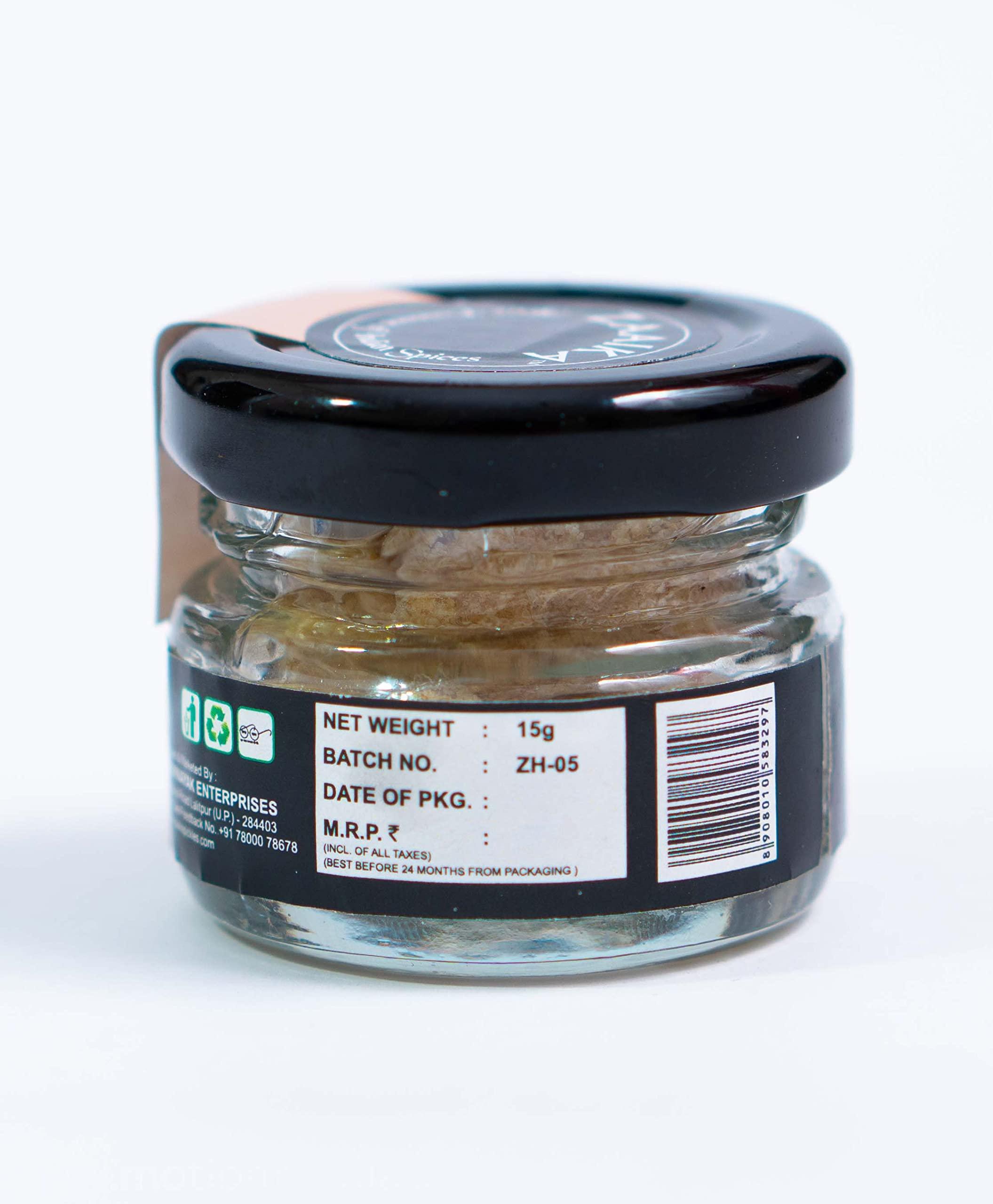 ZAAIKA ZAAIKA Extra Strong Natural Asafoetida Pure Hing | Hand Pounded Organic Pure Kadak Heeng | Hing Granule | Hing Asafoetida | Hing - 15 gm Afghani Nukra | No Atta No Maida