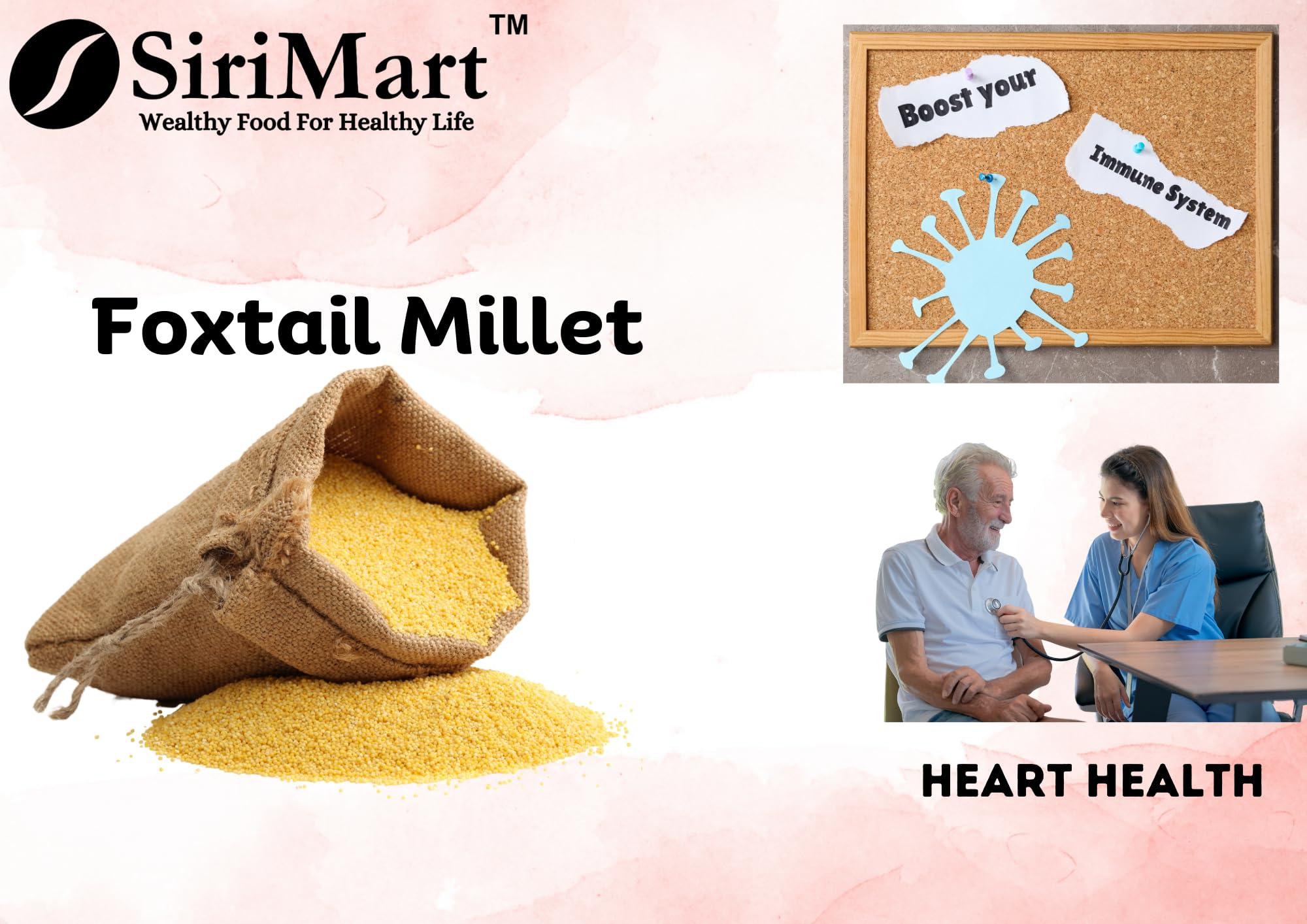 SiriMart Sridhanya combo pack of 5 positive millets having browntop millets | 1 kg Unpolished Millet Combo Pack of 5, Browntop, Foxtail, Kodo, Barnyard, and Little Millet [Total 5 kg], Natural Farm Grown