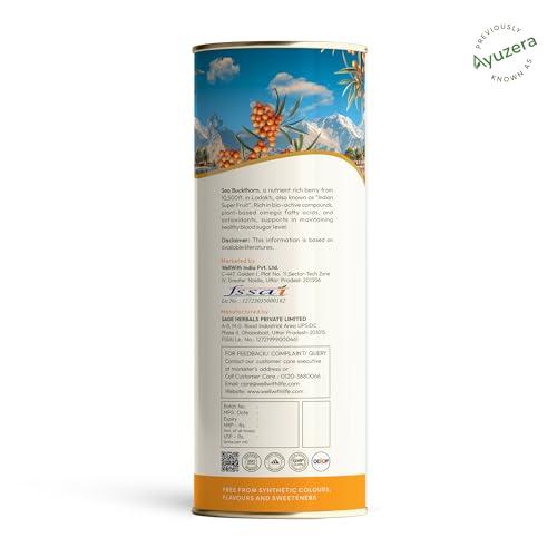 Ayuzera Ayuzera Himalayan Sea Buckthorn Pulp Concentrate 300ml | Liquid Supplements | Makes up to 50 Glass Juice (Rich in Vitamin C) | Lab Tested | Omega 3, 6, 7, and 9, and Antioxidants | (1)