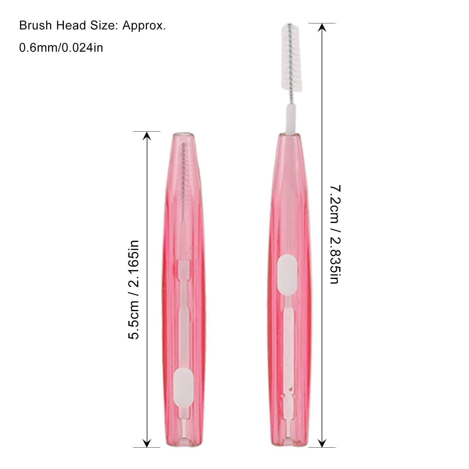 FAYY Interdental Brush, 60Pcs Braces Cleaner for Orthodontic Care for Children (Pink)