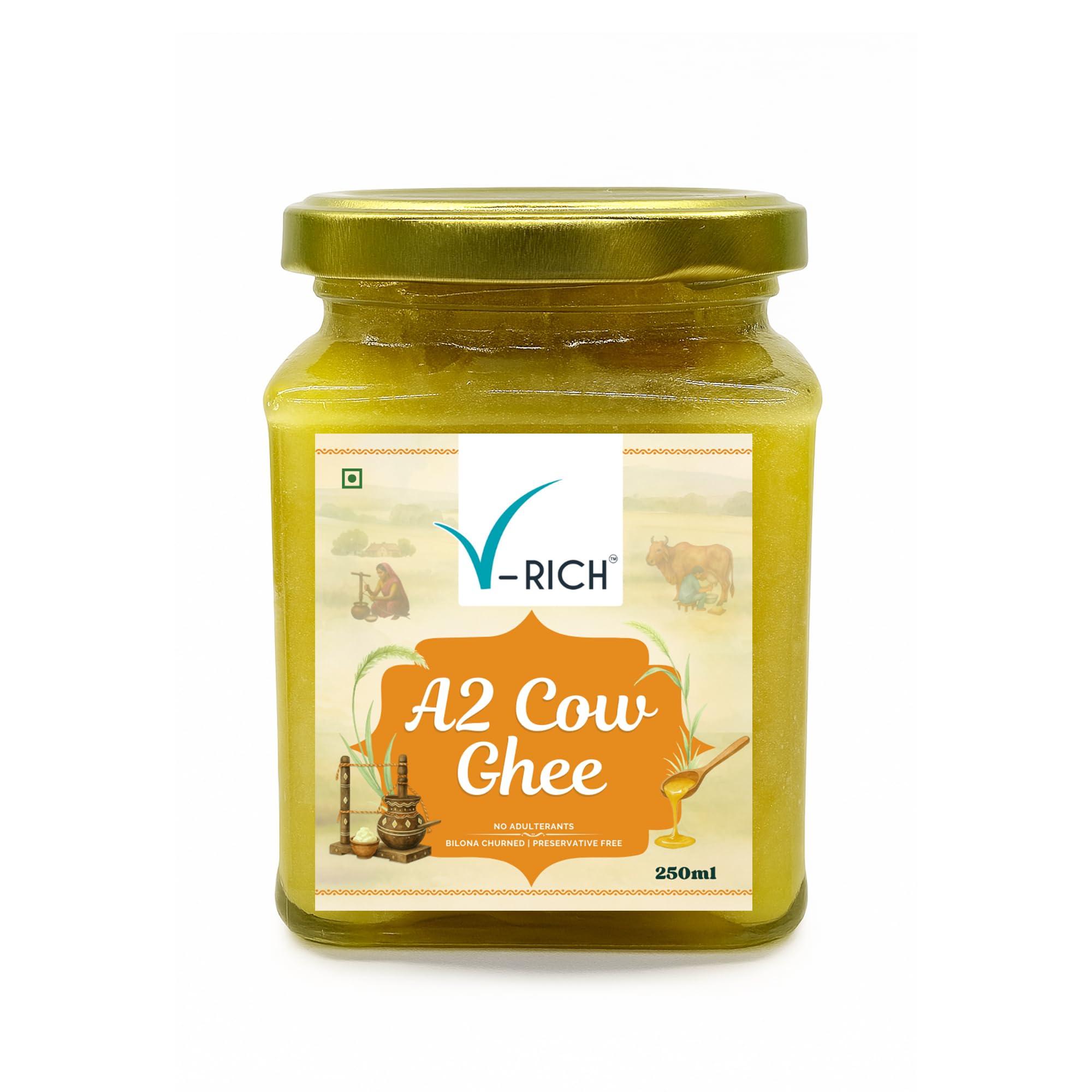 V-Rich A2 Desi Cow Ghee (250ml)