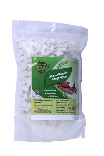 Chhattisgarh Herbals Tikhur Powder from Chhattisgarh Herbals made by Tribal Women for Janmashtami Vrat/Teej Vrat/Ekadhashi Vrat/Ganesh Chaturthi (200 gm)