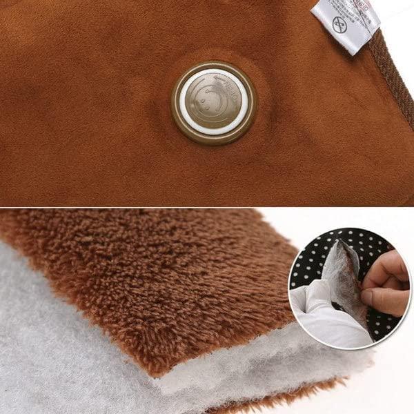 ROKOO Rokoo Heating bag with hand pockets , hot water bags for pain relief, heating bag electric, Heat Pouch Hot Water Bottle Bag, Electric Hot Water Bag Cotton Bath Towel (Brown Velvet Touch)